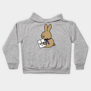 Vote Cute Bunny Rabbit with Voted Sign Kids Hoodie